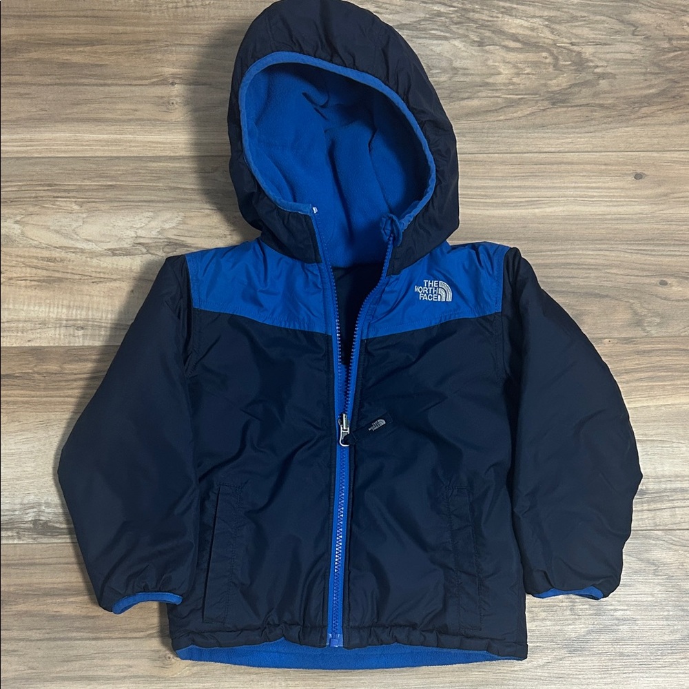 The North Face Navy and Royal Blue Hooded Jacket